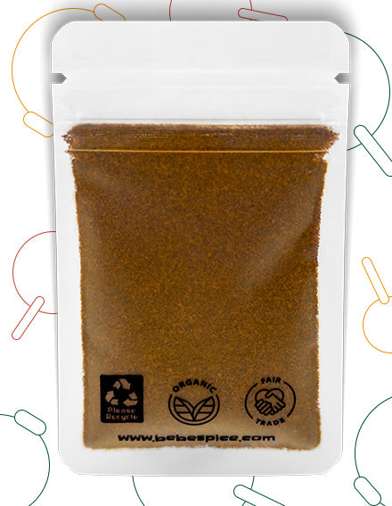 The back of a Bebe Spice Cayenne packet