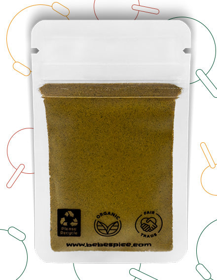 The back of a Bebe Spice Ras El Hanout packet