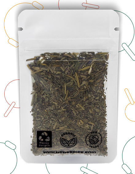 The back of a Bebe Spice Herbes De Provence  packet